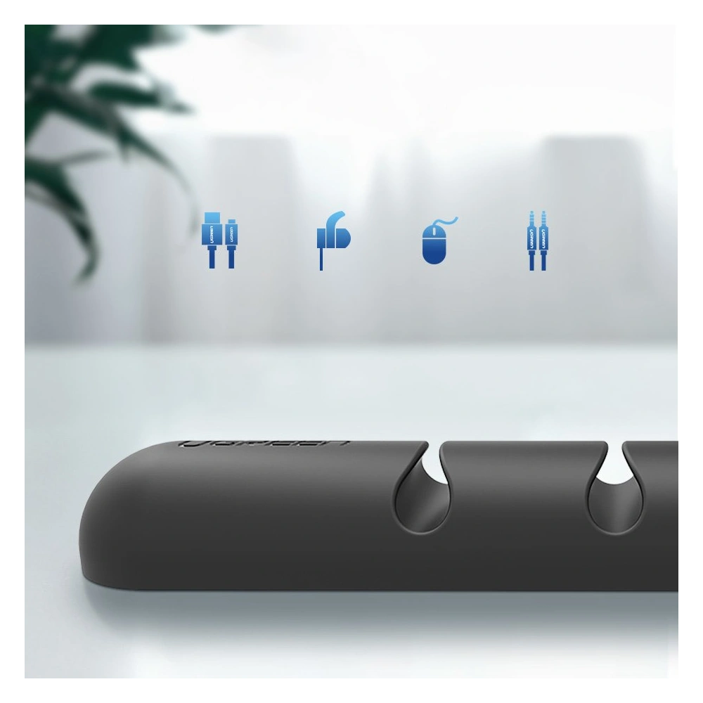 Hurtownia GSM - Organizer pentru cabluri UGREEN LP114 autoadeziv 4 sloturi negru [2 PACK] - UGR1564 - {ean13} - Hurt