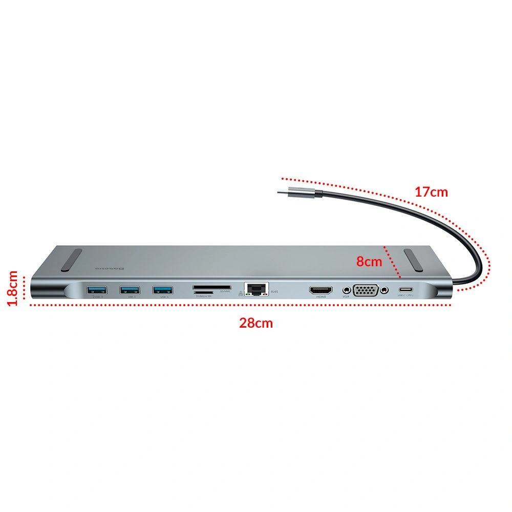 Hurtownia GSM - Adaptér HUB Baseus Enjoyment 10w1 Apple MacBook dokovací stanice - BSU4108 - {ean13} - Hurt