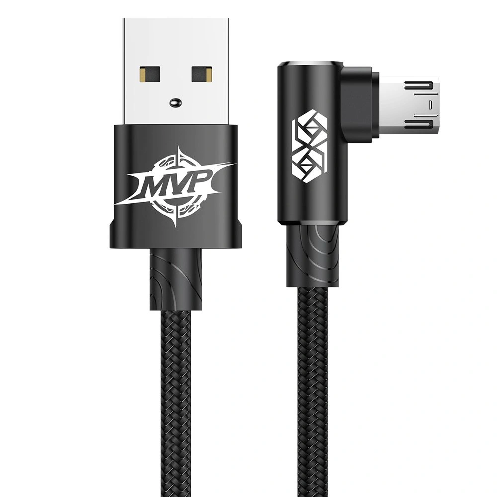 Hurtownia GSM - Kabel úhlový Baseus MVP Elbow USB-A/microUSB 2m 1.5A černý - BSU4109 - {ean13} - Hurt