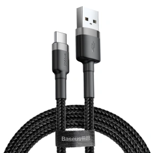 Hurtownia GSM - Cablu Baseus Cafule USB-A/USB-C QC 3.0 2A 2M negru-gri - BSU268GRYBLK - {ean13} - Hurt