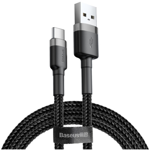 Baseus Distributor - 6953156278233 - BSU268GRYBLK - Baseus Cafule USB-A/USB-C Cable QC 3.0 2A 2M black-gray - B2B homescreen