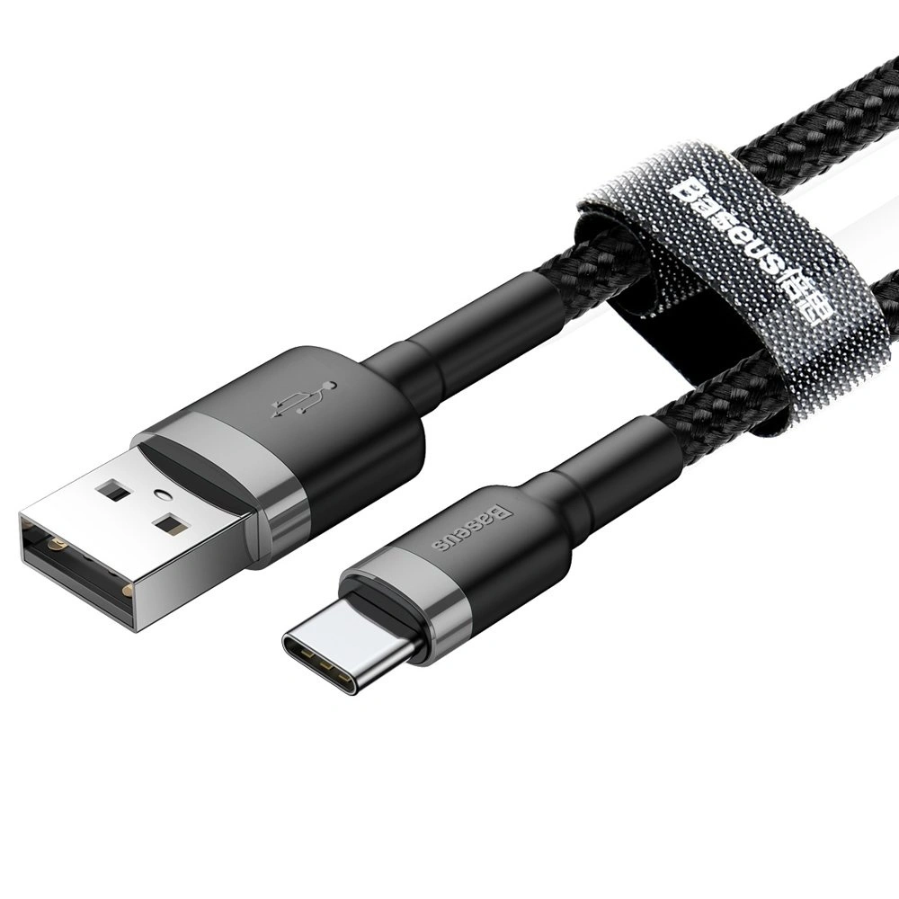 Hurtownia GSM - Kabel Baseus Cafule USB-A/USB-C QC 3.0 2A 2M černo-šedý - BSU268GRYBLK - {ean13} - Hurt