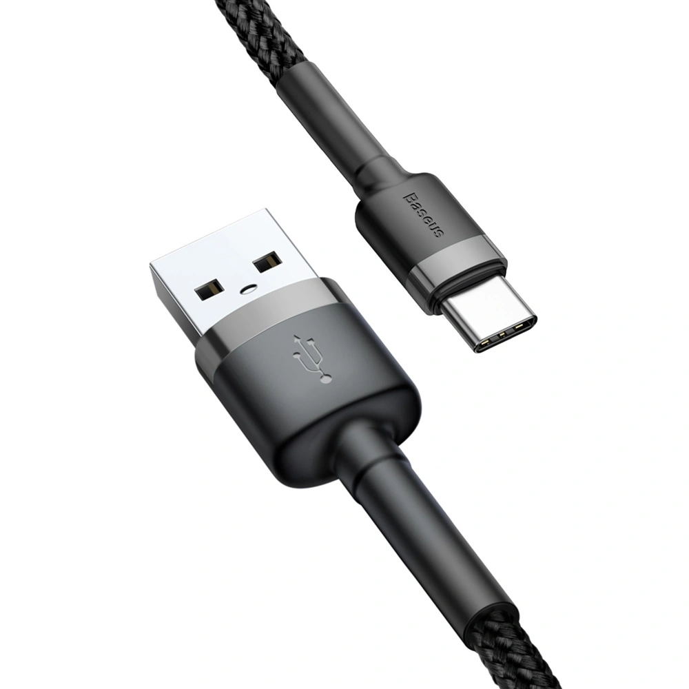 Hurtownia GSM - Kabel Baseus Cafule USB-A/USB-C QC 3.0 2A 2M černo-šedý - BSU268GRYBLK - {ean13} - Hurt