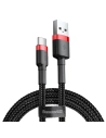 Cablul Baseus Cafule USB-A/USB-C QC 3.0 2A 2M negru-roșu