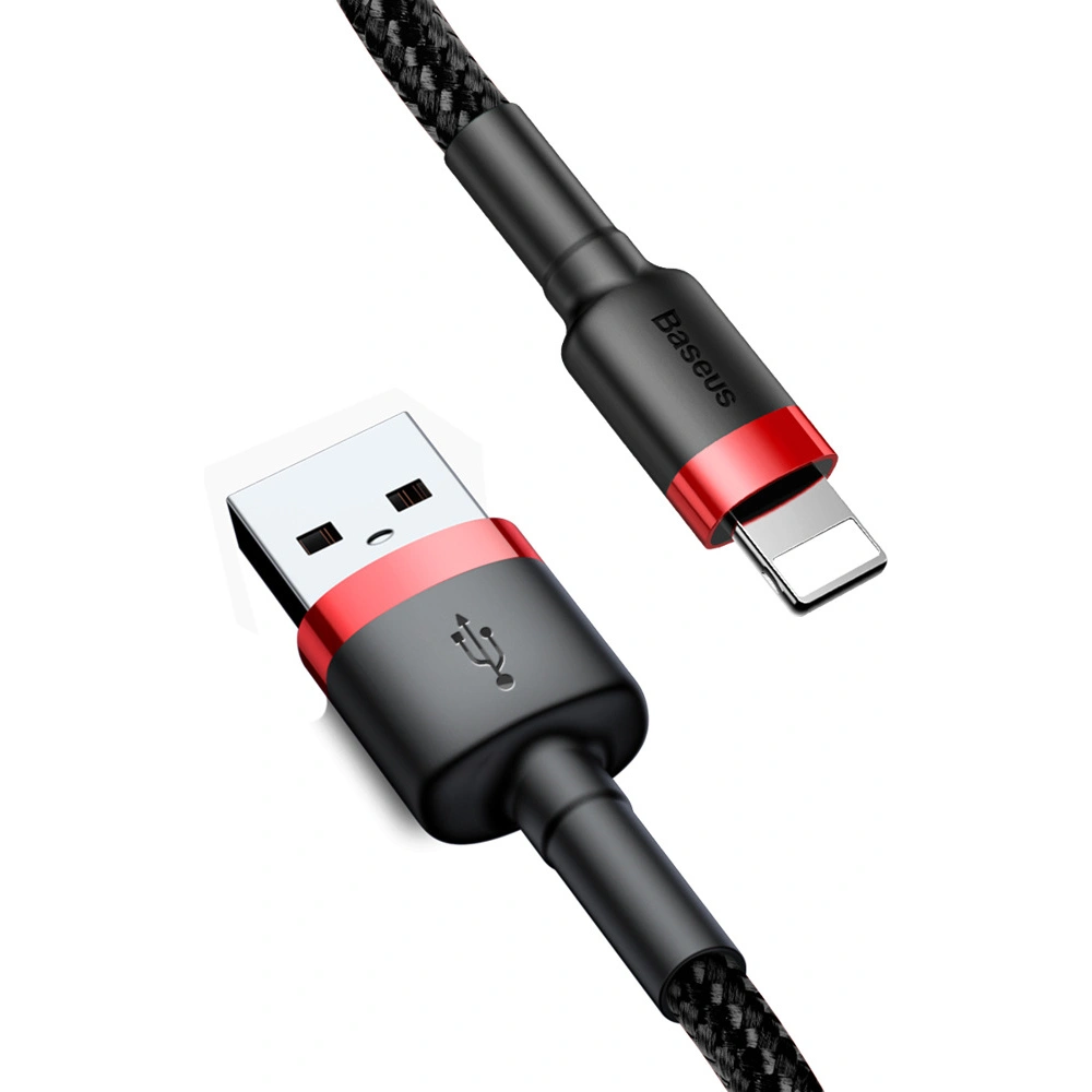 Hurtownia GSM - Kábel Baseus Cafule USB-A/Lightning QC 3.0 1.5A 2M fekete-piros - BSU4114 - {ean13} - Hurt