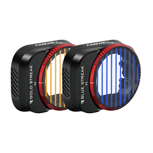 Filtry anamorficzne Freewell Streak do DJI Mini 3 Pro / Mini 3 (niebieski i złoty)