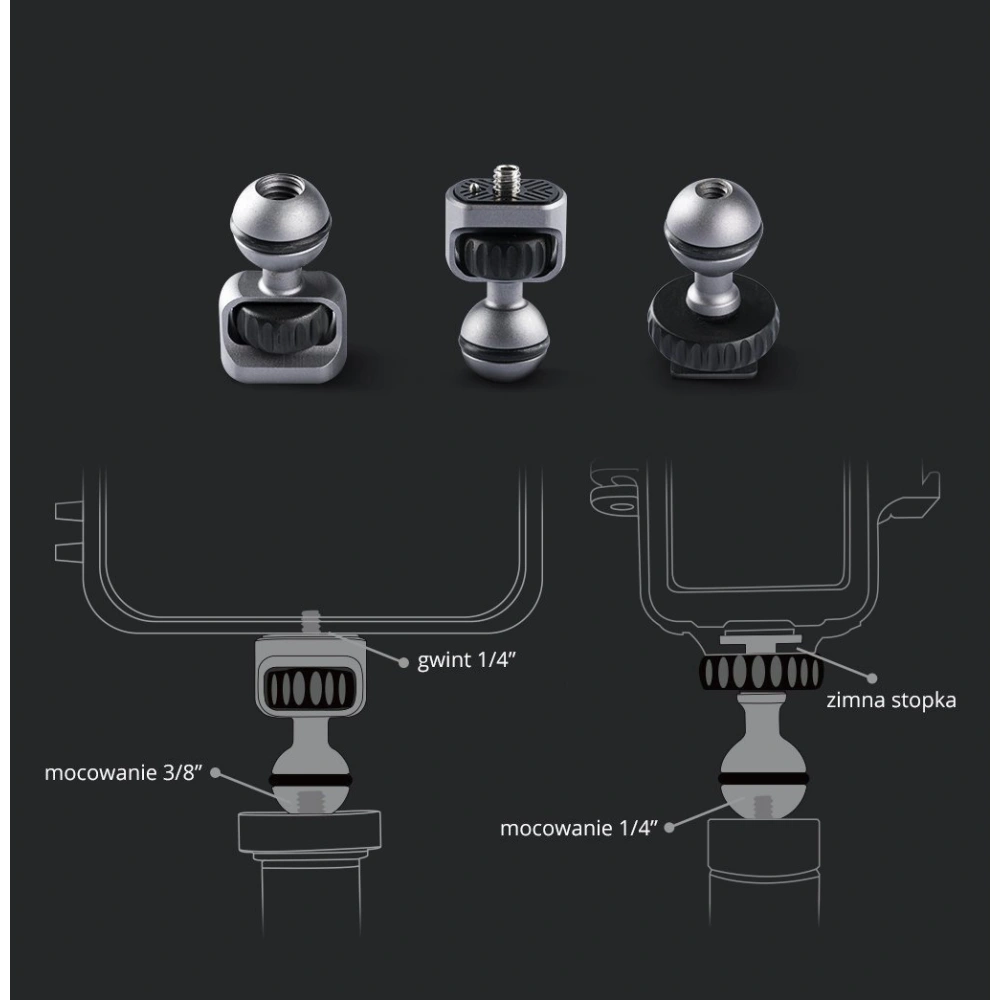 Hurtownia GSM - PGYTECH Magic Arm (P-CG-009) kiegészítők rögzítése fényképezőgépekhez / gimbalokhoz - PGY32 - {ean13} - Hurt