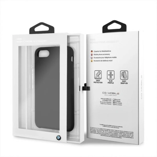 Etui BMW BMHCI8SILBK Apple iPhone SE 2022/SE 2020/8/7 czarny/black hardcase Silicone