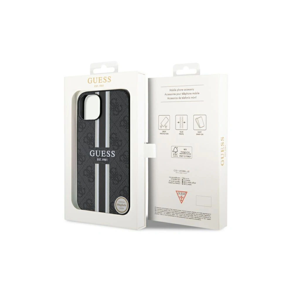 Hurtownia GSM - Etui Guess GUHMP14SP4RPSK Apple iPhone 14 černý/black hardcase 4G Printed Stripes MagSafe - GUE2566 - {ean13} - Hurt
