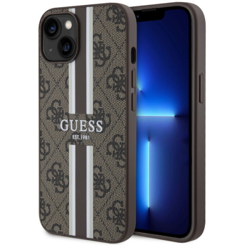 Guess Distributor - 3666339119775 - GUE2568 - Guess GUHMP14SP4RPSW Apple iPhone 14 brown hardcase 4G Printed Stripes MagSafe - B2B homescreen