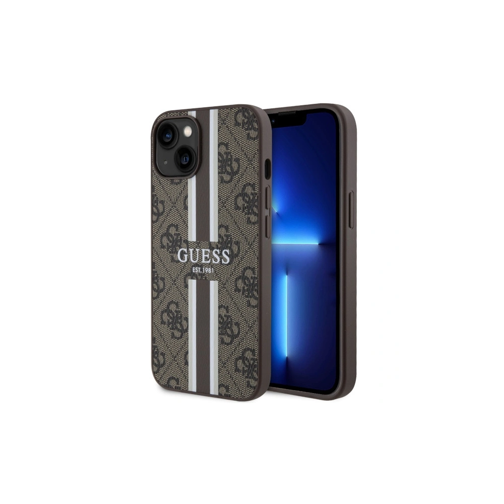 Hurtownia GSM - Etui Guess GUHMP14SP4RPSW Apple iPhone 14 barna/brown hardcase 4G Printed Stripes MagSafe - GUE2568 - {ean13} - Hurt