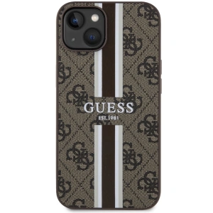 Etui Guess GUHMP14SP4RPSW Apple iPhone 14 brązowy/brown hardcase 4G Printed Stripes MagSafe