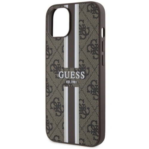 Etui Guess GUHMP14SP4RPSW Apple iPhone 14 brązowy/brown hardcase 4G Printed Stripes MagSafe