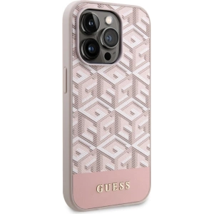 Etui Guess GUHMP14XHGCFSEP Apple iPhone 14 Pro Max różowy/pink hard case GCube Stripes MagSafe