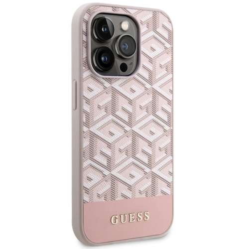 Etui Guess GUHMP14XHGCFSEP Apple iPhone 14 Pro Max różowy/pink hard case GCube Stripes MagSafe