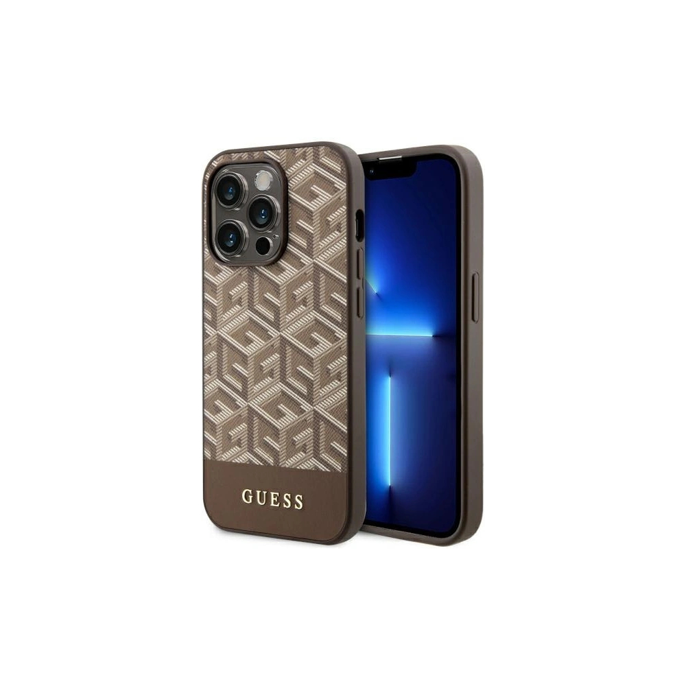 Hurtownia GSM - Etui Guess GUHMP14XHGCFSEW Apple iPhone 14 Pro Max braun/brown Hartschale GCube Stripes MagSafe - GUE2570 - {ean13} - Hurt