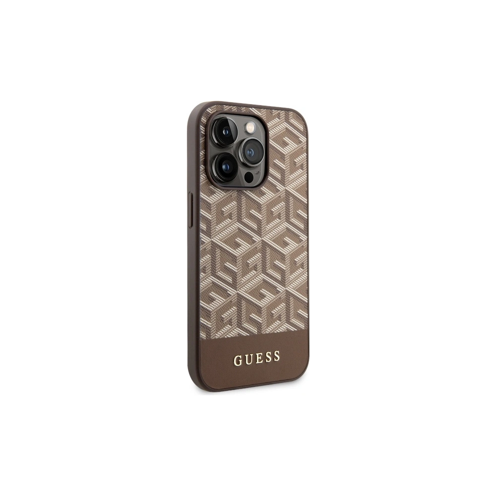 Hurtownia GSM - Etui Guess GUHMP14XHGCFSEW Apple iPhone 14 Pro Max braun/brown Hartschale GCube Stripes MagSafe - GUE2570 - {ean13} - Hurt