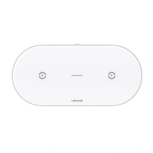 Hurtownia GSM - USAMS US-CD120 10W Dual vezeték nélküli töltő fehér/white - USA955 - {ean13} - Hurt