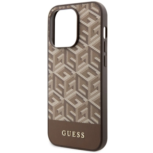 Etui Guess GUHMP14XHGCFSEW Apple iPhone 14 Pro Max brązowy/brown hard case GCube Stripes MagSafe