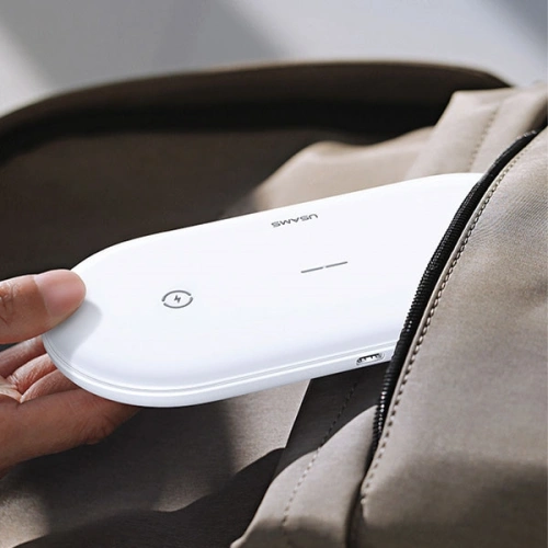 Ładowarka bezprzewodowa USAMS US-CD120 10W Dual biały/white