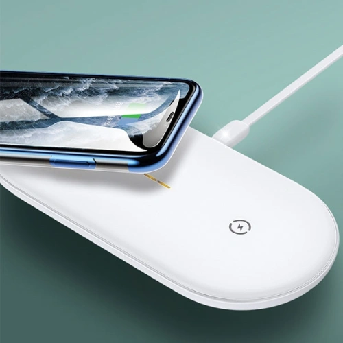 Ładowarka bezprzewodowa USAMS US-CD120 10W Dual biały/white