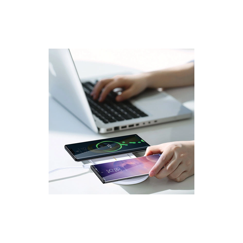 Hurtownia GSM - Încărcător wireless USAMS US-CD120 10W Dual alb/white - USA955 - {ean13} - Hurt