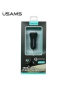 Hurtownia GSM - Încărcător auto USAMS 2xUSB 2,4A QC 3.0 negru (US-CC028) - USA956 - {ean13} - Hurt