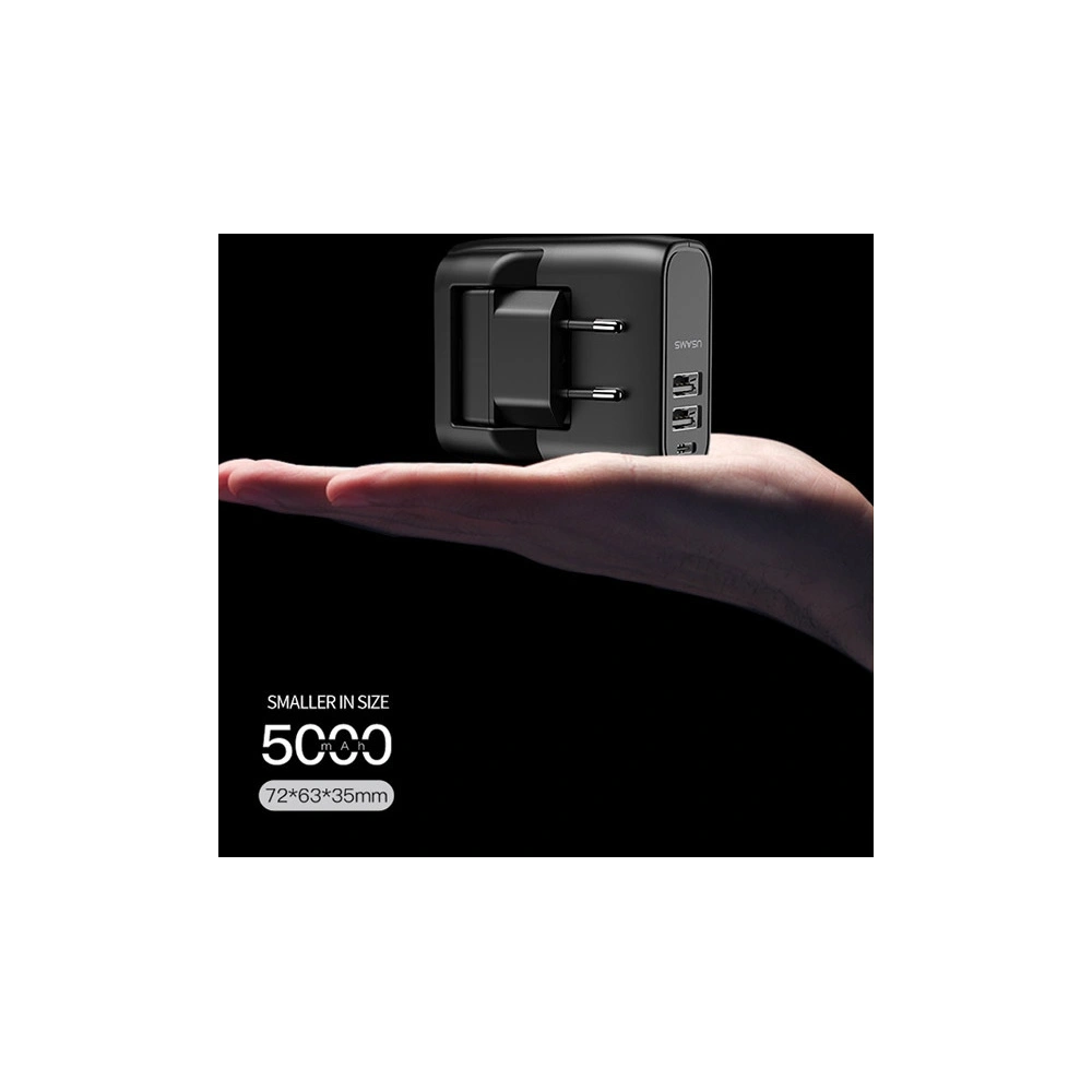 Hurtownia GSM - USAMS hálózati töltő + PB11 powerbank 2w1 5000 mAh Gyors Töltés fekete/black (US-CD71) - USA957 - {ean13} - Hurt