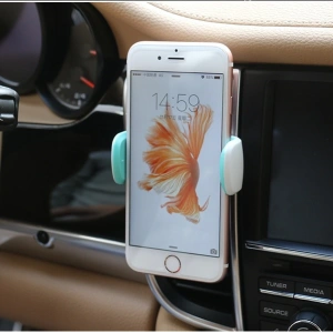 Uchwyt samochodowy USAMS C-Series Air Vent biało-zielony/white green (US-ZJ004)