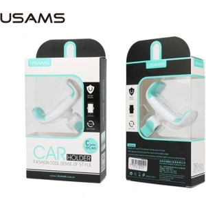 Uchwyt samochodowy USAMS C-Series Air Vent biało-zielony/white green (US-ZJ004)