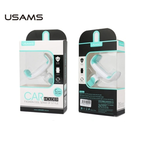 Uchwyt samochodowy USAMS C-Series Air Vent biało-zielony/white green (US-ZJ004)