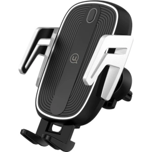 Uchwyt samochodowy z ładowaniem bezprzewodowym USAMS US-CD100 Automatic Induction 10W Air Vent czarny/black