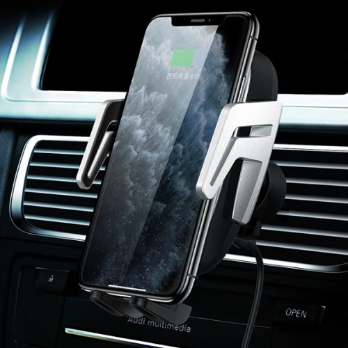 Uchwyt samochodowy z ładowaniem bezprzewodowym USAMS US-CD100 Automatic Induction 10W Air Vent czarny/black