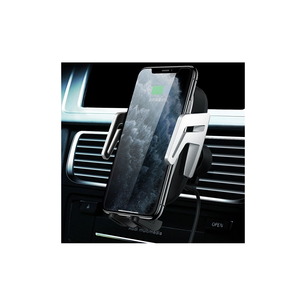 Hurtownia GSM - Auto-Halterung mit kabellosem Laden USAMS US-CD100 Automatische Induktion 10W Lüftung schwarz/black - USA961 - {ean13} - Hurt