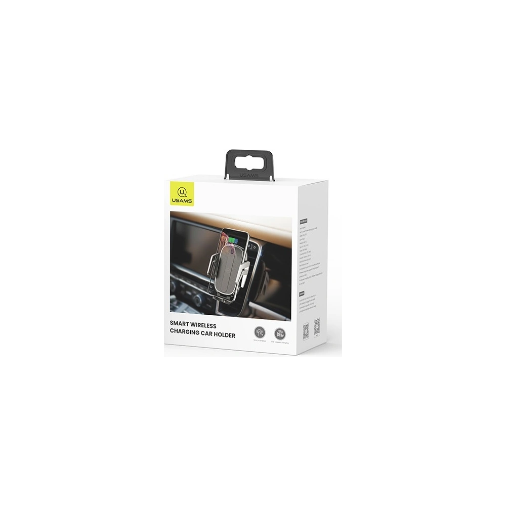 Hurtownia GSM - Autonabíječka s bezdrátovým nabíjením USAMS US-CD100 Automatická indukce 10W do ventilační mřížky černá/black - USA961 - {ean13} - Hurt