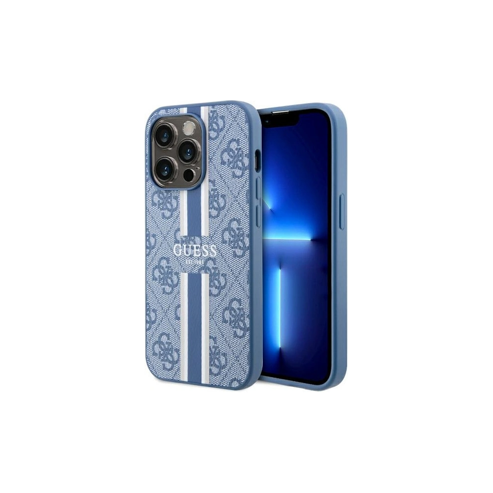 Hurtownia GSM - Etui Guess GUHMP14XP4RPSB Apple iPhone 14 Pro Max niebieski/blue hardcase 4G Printed Stripes MagSafe - GUE2571 - {ean13} - Hurt