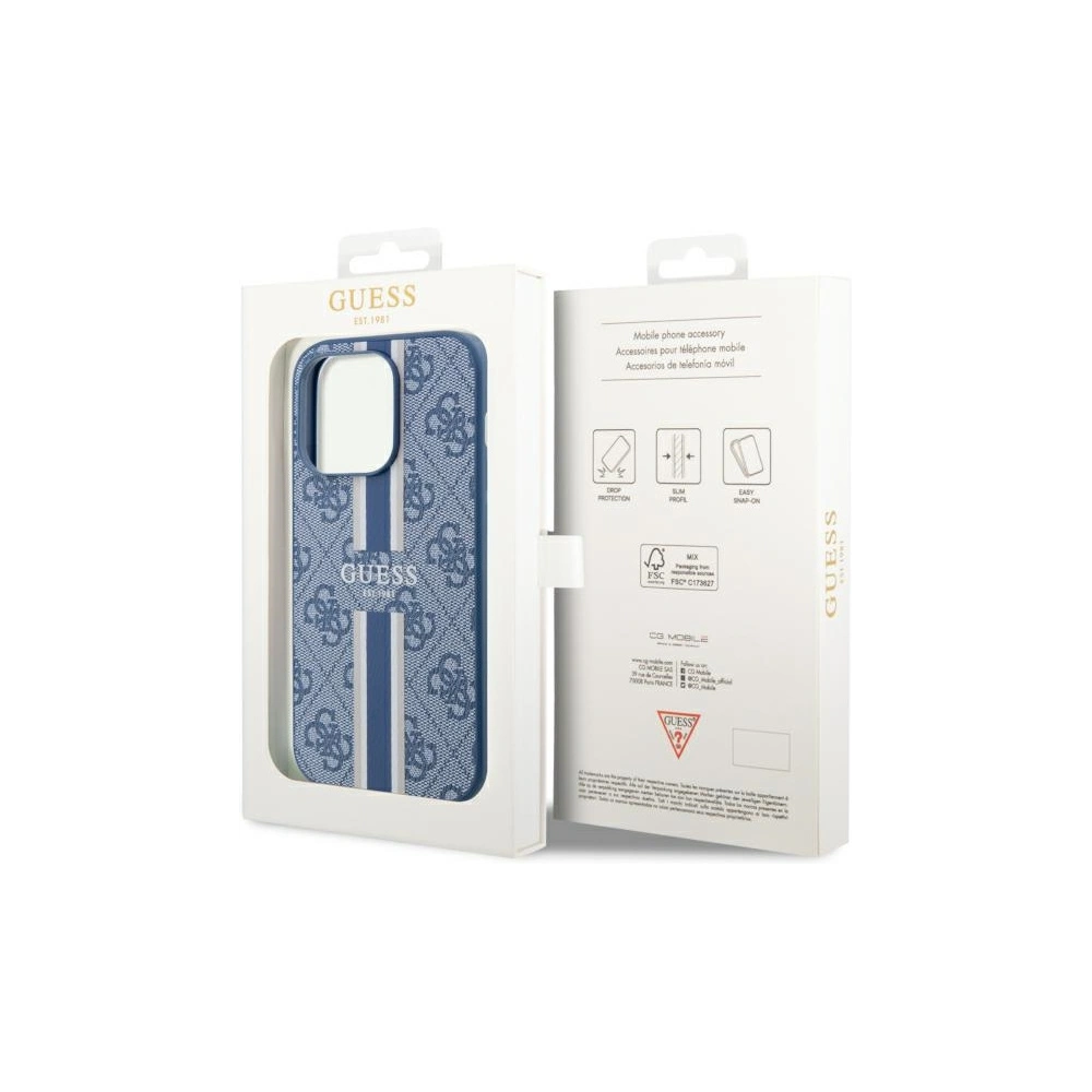 Hurtownia GSM - Etui Guess GUHMP14XP4RPSB Apple iPhone 14 Pro Max blau/hardcase 4G Gedruckte Streifen MagSafe - GUE2571 - {ean13} - Hurt
