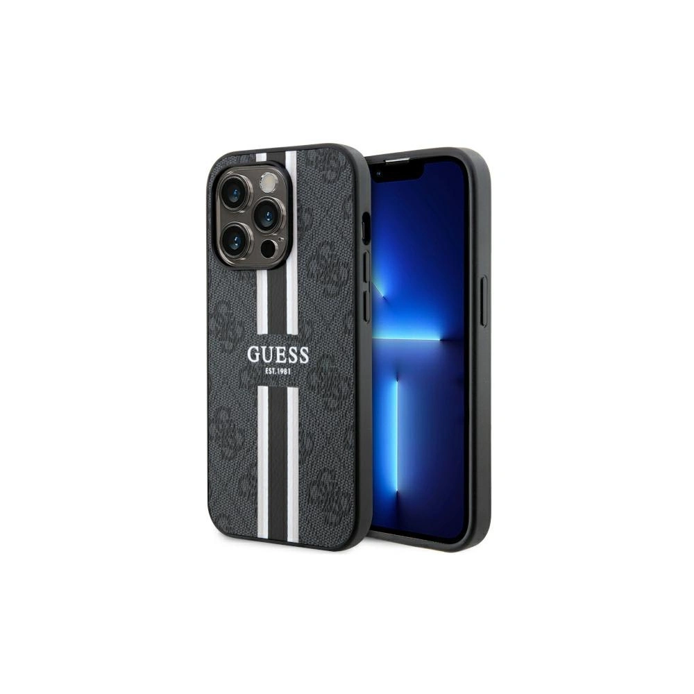 Wholesale Guess GUHMP14XP4RPSK Apple iPhone 14 Pro Max black hardcase 4G Printed Stripes MagSafe - GUE2572 - {ean13} - Hurt