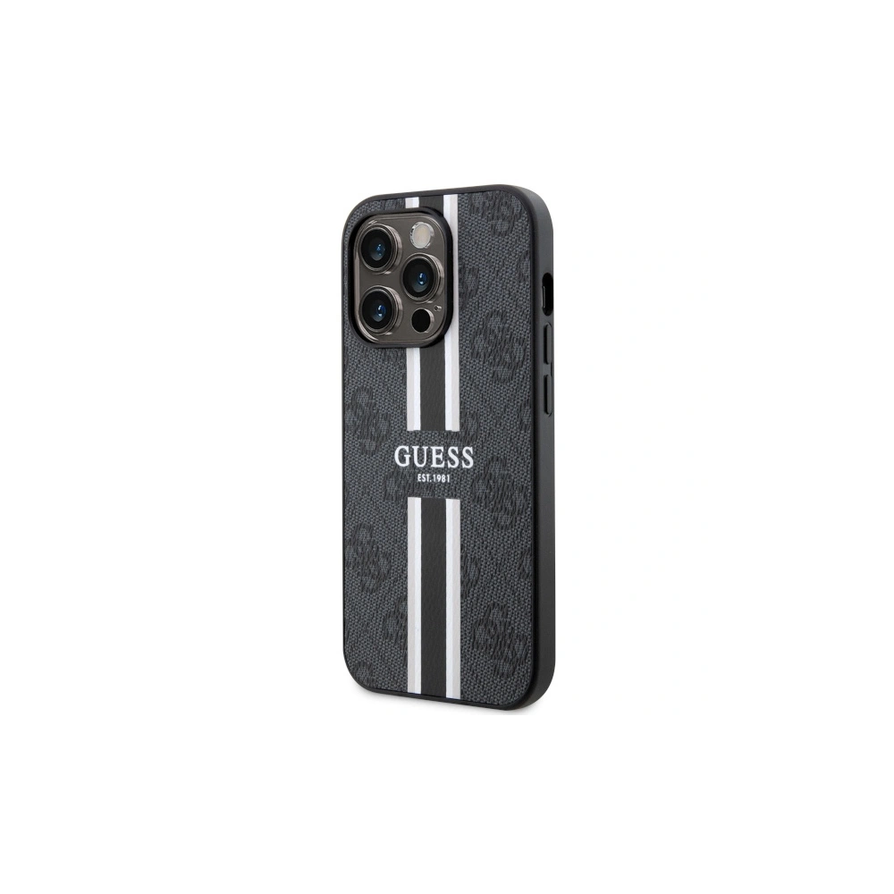 Wholesale Guess GUHMP14XP4RPSK Apple iPhone 14 Pro Max black hardcase 4G Printed Stripes MagSafe - GUE2572 - {ean13} - Hurt