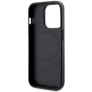 Guess GUHMP14XP4RPSK Apple iPhone 14 Pro Max black hardcase 4G Printed Stripes MagSafe