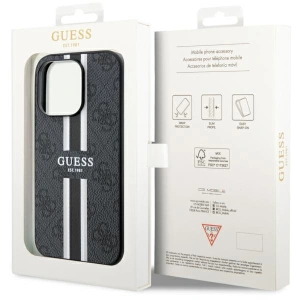 Guess GUHMP14XP4RPSK Apple iPhone 14 Pro Max black hardcase 4G Printed Stripes MagSafe