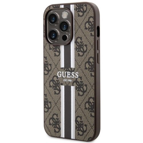 Etui Guess GUHMP14XP4RPSW Apple iPhone 14 Pro Max brązowy/brown hardcase 4G Printed Stripes MagSafe