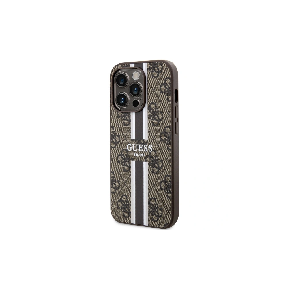 Hurtownia GSM - Etui Guess GUHMP14XP4RPSW Apple iPhone 14 Pro Max braun/brown Hardcase 4G Printed Stripes MagSafe - GUE2574 - {ean13} - Hurt