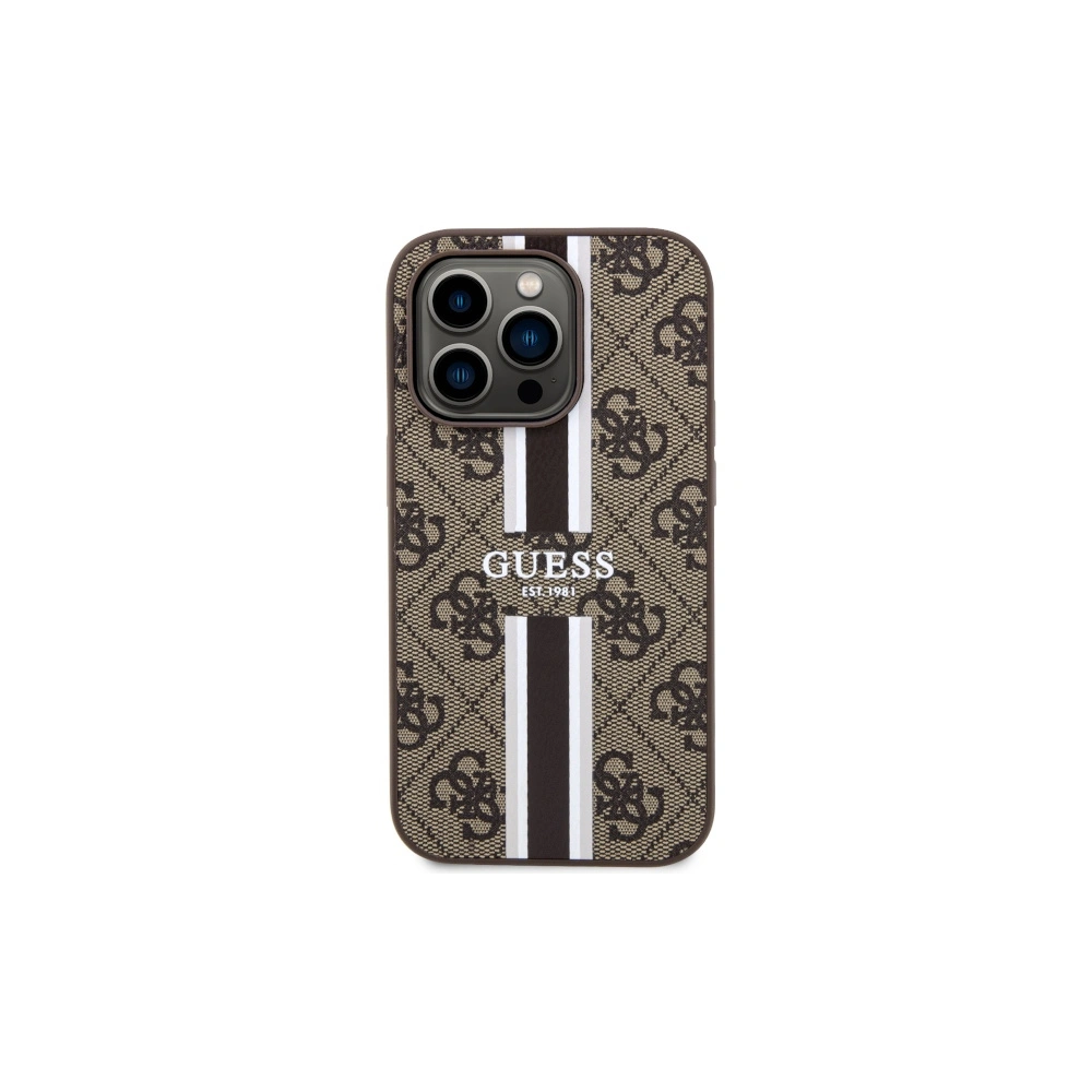 Hurtownia GSM - Etui Guess GUHMP14XP4RPSW Apple iPhone 14 Pro Max hnědý/brown hardcase 4G Printed Stripes MagSafe - GUE2574 - {ean13} - Hurt