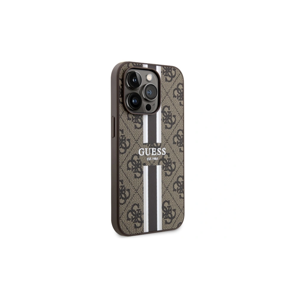 Wholesale Guess GUHMP14XP4RPSW Apple iPhone 14 Pro Max brown hardcase 4G Printed Stripes MagSafe - GUE2574 - {ean13} - Hurt