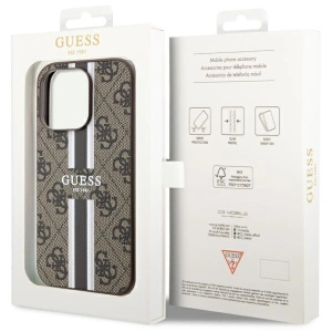 Etui Guess GUHMP14XP4RPSW Apple iPhone 14 Pro Max brązowy/brown hardcase 4G Printed Stripes MagSafe