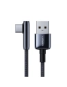 Cablul unghiular UGREEN US313 USB-A/USB-C 5A Quick Charge 3.0 AFC FCP 0,5 m negru