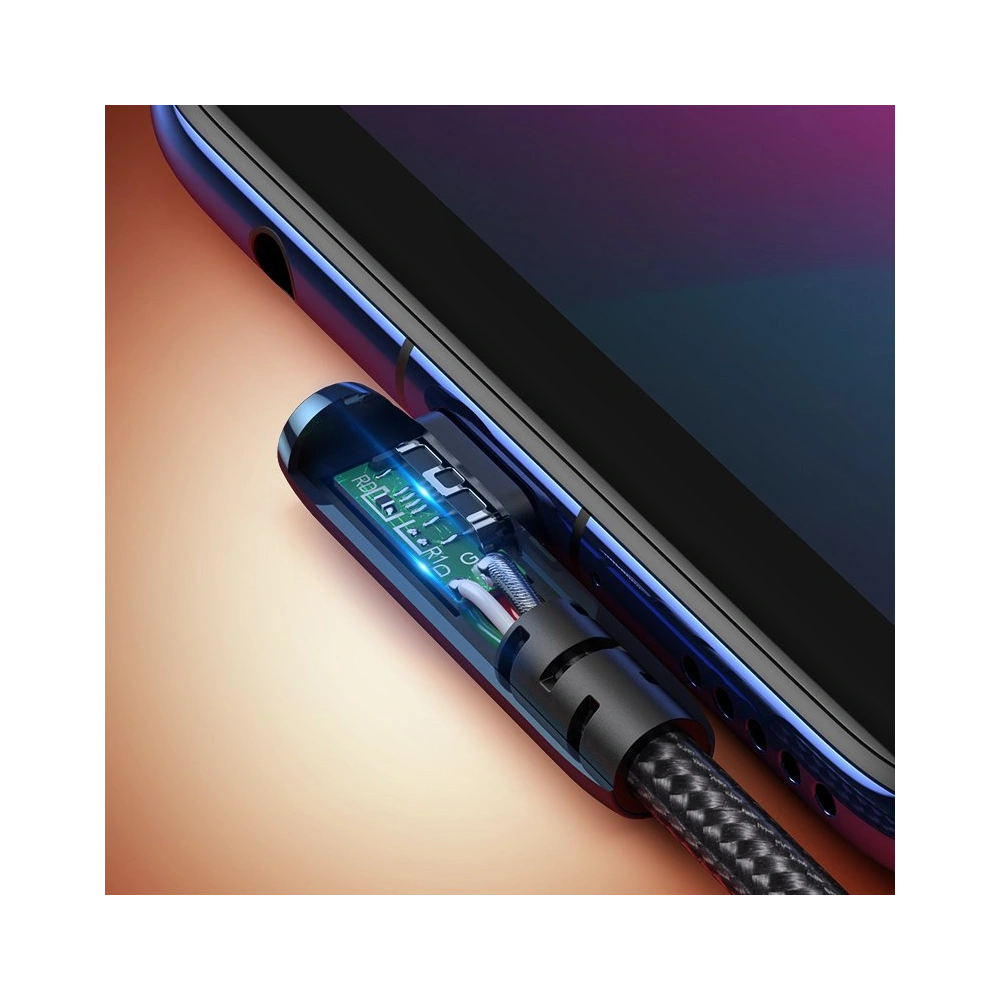 Hurtownia GSM - UGREEN US313 szögletes kábel USB-A/USB-C 5A Gyors Töltés 3.0 AFC FCP 0,5 m fekete - UGR1566 - {ean13} - Hurt