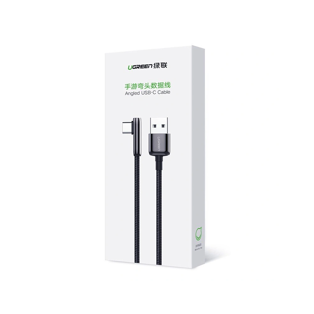 Hurtownia GSM - Cablul unghiular UGREEN US313 USB-A/USB-C 5A Quick Charge 3.0 AFC FCP 0,5 m negru - UGR1566 - {ean13} - Hurt