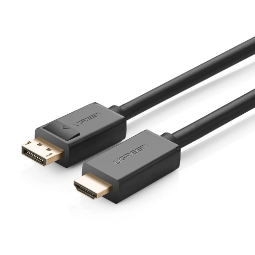 Jednokierunkowy kabel UGREEN DP101 DisplayPort/HDMI 4K 30Hz 32AWG 1,5m czarny